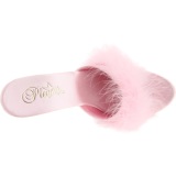 Rosa Transparente 13 cm Fabulicious LIP-101-8 Plataforma Mules Altos