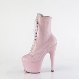 Rosa glitter 18 cm ADORE plataforma botines tacn alto mujer