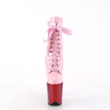 Rosa glitter 20 cm FLAMINGO-1020HG exotic botines de pole dance