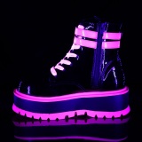 Rosa neon 11,5 cm SHAKER-52 botines cyberpunk plataforma