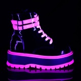 Rosa neon 11,5 cm SHAKER-52 botines cyberpunk plataforma