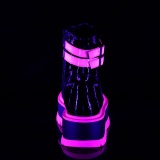 Rosa neon 11,5 cm SHAKER-52 botines cyberpunk plataforma