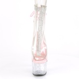 Rosa transparente 18 cm STARDUST-1018C-2RS botines de striptease