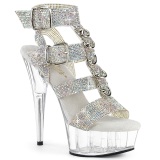 Strass 15 cm DELIGHT-656RS tacn alto sandalias de tiras