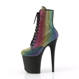 Strass botines pleaser con plataforma 20 cm FLAMINGO-1020RS2