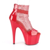 Tacones Rojo 18 cm ADORE-765RM brillo zapatos tacn alto con plataforma