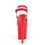 Tacones Rojo 20 cm FLAMINGO-808N JELLY-LIKE material elstico tacn alto plataforma