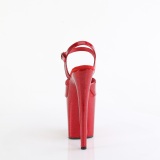 Tacones Rojo 20 cm FLAMINGO-809GP brillo zapatos tacn alto con plataforma