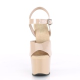 Tacones beige 18 cm SKY-308N JELLY-LIKE material elstico tacn alto plataforma