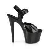 Tacones negros 18 cm SKY-308N JELLY-LIKE material elstico tacn alto plataforma