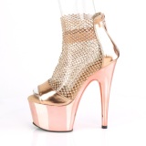 Tacones oro 18 cm ADORE-765RM brillo zapatos tacn alto con plataforma