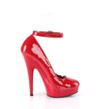 Tacones rojo 15 cm SULTRY-686 Zapato de saln correa de tobillo