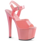 Tacones rosas 18 cm SKY-308N JELLY-LIKE material elstico tacn alto plataforma