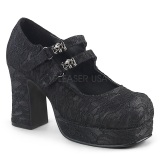 Tela de Encaje 9,5 cm DemoniaCult GOTHIKA-09 zapatos plataforma lolita