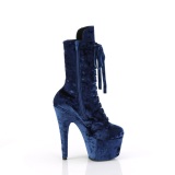 Terciopelo 18 cm ADORE-1045VEL botines tacn aguja azules + protectoras