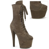 Terciopelo 18 cm ADORE-1045VEL botines tacn aguja khaki + protectoras