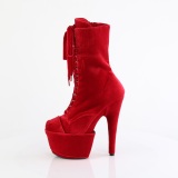 Terciopelo 18 cm ADORE-1045VEL botines tacn aguja rojo + protectoras