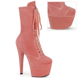 Terciopelo 18 cm ADORE-1045VEL botines tacn aguja rosa + protectoras