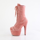 Terciopelo 18 cm ADORE-1045VEL botines tacn aguja rosa + protectoras