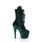 Terciopelo 18 cm ADORE-1045VEL botines tacn aguja verdes + protectoras