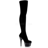 Terciopelo Botas Altas Plataforma Tacn 15 cm Pleaser ADORE-3002