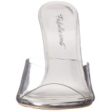 Transparente 11,5 cm CLEARLY-401 Plateau Mules Tacn Alto Mujer