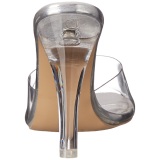 Transparente 11,5 cm CLEARLY-401 Plateau Mules Tacn Alto Mujer