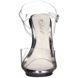 Transparente 12,5 cm POISE-508 sandalias de tacn alto