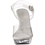 Transparente 13 cm COCKTAIL-508 Acrilico Plataforma Sandalias Tacn Mujer