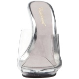 Transparente 13 cm Fabulicious POISE-501 pantuflas tacn alto de tacn alto