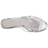 Transparente 13 cm Fabulicious POISE-501 pantuflas tacn alto de tacn alto