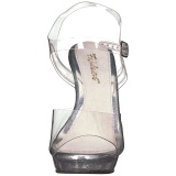 Transparente 13 cm LIP-108MG Zapatos de tacn altos mujer