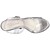 Transparente 13 cm LIP-108MG Zapatos de tacn altos mujer