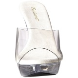 Transparente 14 cm COCKTAIL-501 Plataforma Mules Calzado