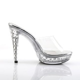 Transparente 14 cm COCKTAIL-501SDT Mules Strass Altos