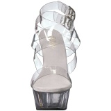 Transparente 15 cm DELIGHT-635 sandalias de tacn alto