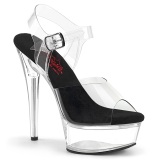 Transparente 15 cm EXCITE-608 Zapatos con tacones pole dance