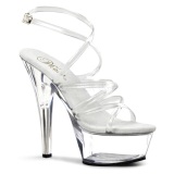 Transparente 15 cm KISS-206 Tacn Alto Zapatos Plateau