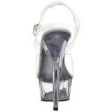 Transparente 15 cm Pleaser DELIGHT-608 Tacn Alto Plataforma