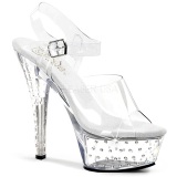 Transparente 15 cm STARDUST-608 Zapatos de tacn altos mujer