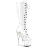 Transparente 18 cm ADORE-2020C plataforma botas de tacn alto