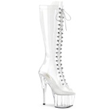 Transparente 18 cm ADORE-2021C plataforma botas de tacn alto