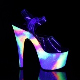 Transparente 18 cm ADORE-708GXY Neon plataforma sandalias de tacn alto