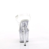 Transparente 18 cm FLASHDANCE-708SPEC sandalias stripper con luz LED