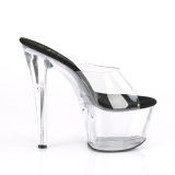 Transparente 18 cm PLEASER SKY-301-2 Plataforma Mules Calzado