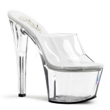 Transparente 18 cm PLEASER SKY-301 Plataforma Mules Calzado