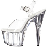 Transparente 18 cm Pleaser ADORE-708LS Tacn Alto Plataforma