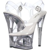 Transparente 18 cm Pleaser MOON-708 Plataforma Tacones de Aguja