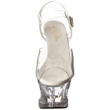 Transparente 18 cm Pleaser MOON-708DM Plataforma Tacones de Aguja