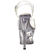 Transparente 18 cm Pleaser MOON-708DM Plataforma Tacones de Aguja